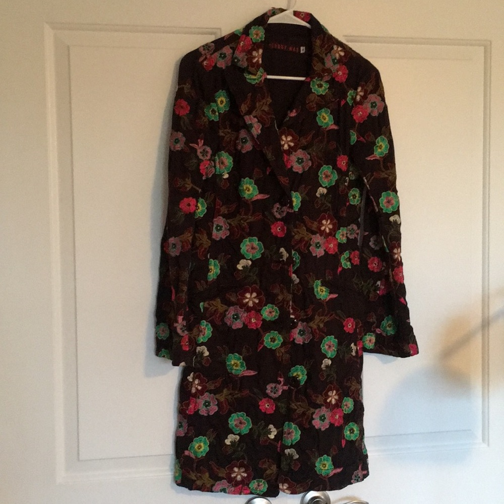 Johnny Was black embroidered jacket.